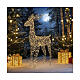 Renna dorata 3D Natale led dorato lampeggiante 84x18,5x58 cm s2