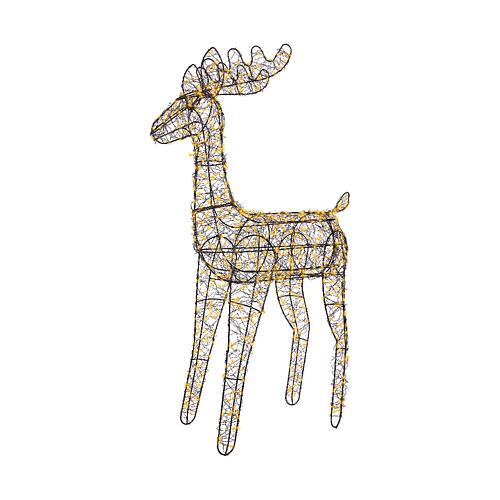 Christmas Golden Reindeer 3D LED Flashing Lights, 84x18.5x58 cm 3