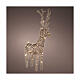 Wicker deer with fixed warm white LED lights, 50x24 in s1