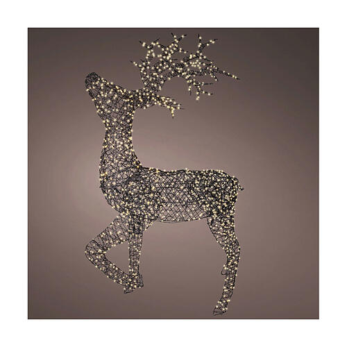 Renna vimini LED fisso bianco caldo 200x120 cm 1