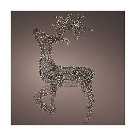 Rena de vime LED fixo branco quente 200x120 cm