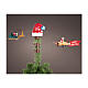 Puntale con movimento cappello e Babbo Natale 30x70 cm s1