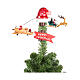Puntale con movimento cappello e Babbo Natale 30x70 cm s2
