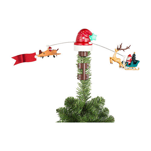 Ponteira com movimento chapéu e Pai Natal 30x70 cm 3