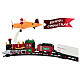 Tren en movimiento sobre rieles con LED blancos cálidos 90 cm s6
