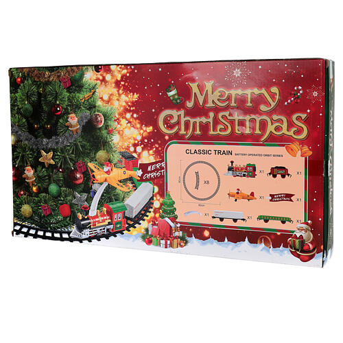 Train mobile sur rails avec LEDs blancs chauds 90 cm 8