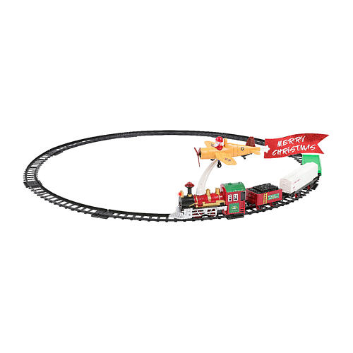 Trenino mobile su rotaie con LED bianchi caldi 90 cm 1