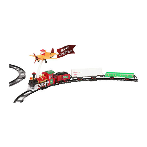 Trenino mobile su rotaie con LED bianchi caldi 90 cm 5