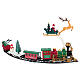 Moving little train on rails, Santa Claus and sleigh, warm white LEDs, 35 in s3