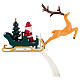 Moving little train on rails, Santa Claus and sleigh, warm white LEDs, 35 in s5