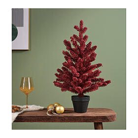 Mini sapin bordeaux d'intérieur 60 cm