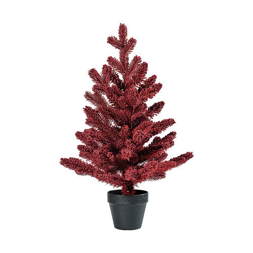 Mini sapin bordeaux d'intérieur 60 cm 1
