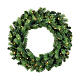 Corona Adviento Navidad LED dorados luz solar 80 cm s1