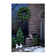 Corona avvento Natale LED dorati luce solare 80 cm s3
