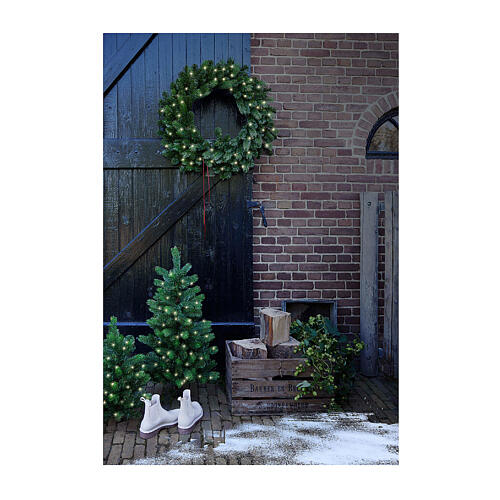 Golden LED Solar Light Christmas Advent Wreath, 80 cm 3