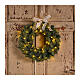 Corona avvento Natale LED dorati batterie 40 cm s2