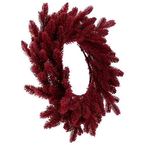 Indoor burgundy Advent wreath, 20 in 3