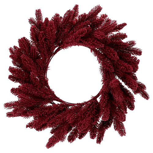 Corona dell'avvento bordeaux per interni 50 cm 1