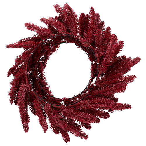 Corona dell'avvento bordeaux per interni 50 cm 4