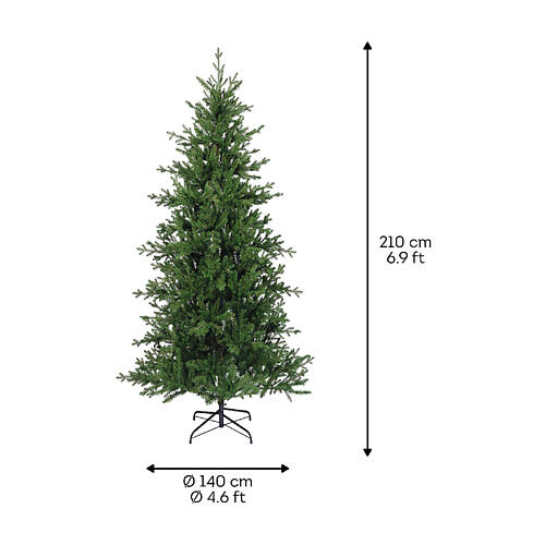 Sapin de Noël Greenhill en matériaux recyclés 210 cm 3