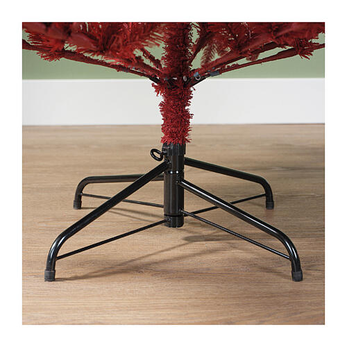 Albero di Natale abete borgogna 240 cm 6