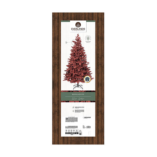 Albero di Natale abete borgogna 240 cm 7