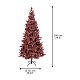 Albero di Natale abete borgogna 240 cm s3