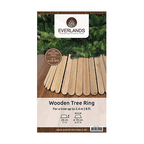 Base Sapin de Noël en bois clair en forme d'anneau diamètre 70 cm 4