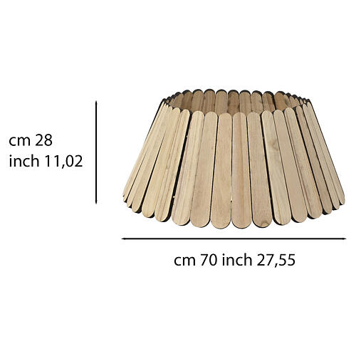 Light Wood Christmas Tree Base Ring, Diameter 70 cm 3