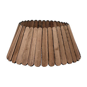 Base sapin de Noël en bois foncé en forme d'anneau diam. 55 cm