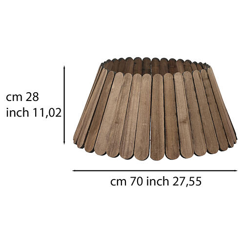 Base sapin de Noël bois foncé en anneau diamètre 70 cm 3