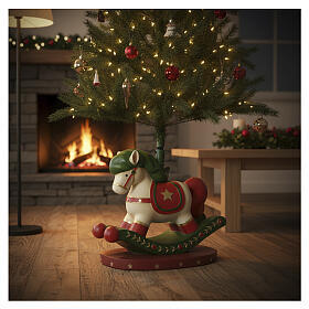 Rocking horse Christmas tree base, 50x50x40 cm
