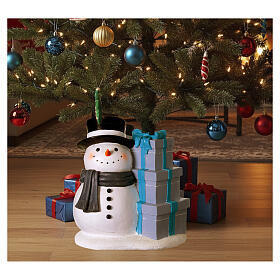 Base albero di Natale pupazzo di neve con regali 75 cm
