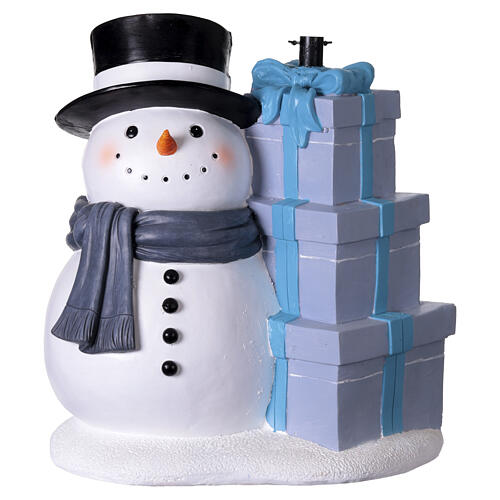 Base albero di Natale 180-240 cm pupazzo di neve con regali 75x65x45 cm 1