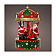 Carillon giostra con Babbo Natale a cavallo 100 cm s1
