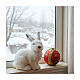 Conejito blanco decoración Navidad 30x15x30 cm s2