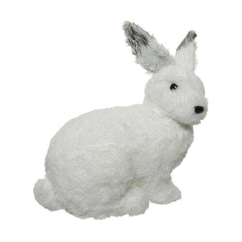 Coniglietto bianco addobbo Natale 30x15x30 cm 1