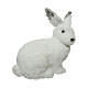 Coniglietto bianco addobbo Natale 30x15x30 cm s1