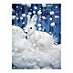 Coniglietto bianco addobbo Natale 30x15x30 cm s2