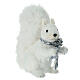 Scoiattolo bianco con sciarpa glitter addobbo Natale 20x10x24 cm s2