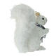 White squirrel with glitter scarf Christmas decoration, 20x10x24 cm s4