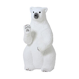 Oso polar de pie purpurina decoración Navideño 71x58x103 cm