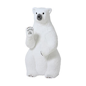 Orso polare in piedi glitter addobbo Natale 71x58x103 cm