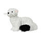 White glitter ferret Christmas decoration, 12x8x9 in s1