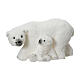 Polar bears, mum and cub, Christmas decoration, 9x20x11 in s1