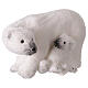 Polar bears, mum and cub, Christmas decoration, 9x20x11 in s3