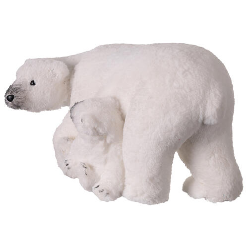 Orsi polari mamma e cucciolo addobbo Natale 24x50x27 cm 4