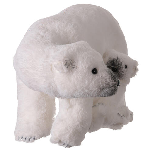 Orsi polari mamma e cucciolo addobbo Natale 24x50x27 cm 5