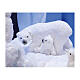 Polar bears mom and cub Christmas decoration 24x50x27 cm s2