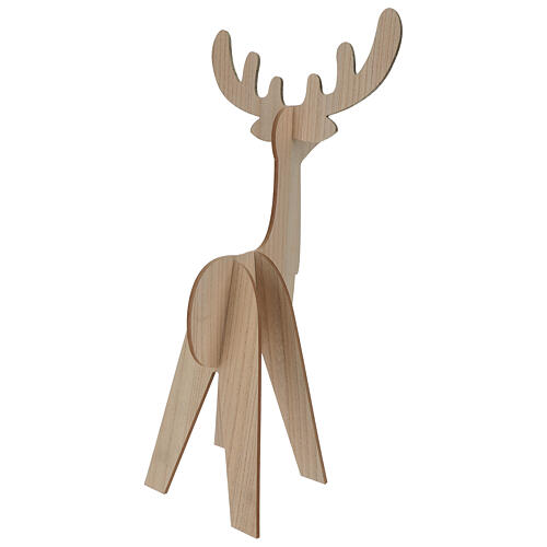 Steck-Rentier aus hellem Holz, 91 cm 3